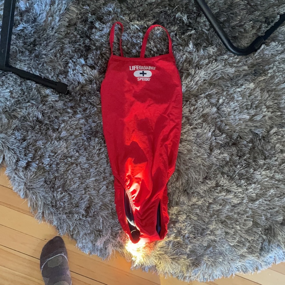 Red Lifeguard Speedo - Picture 3 of 8